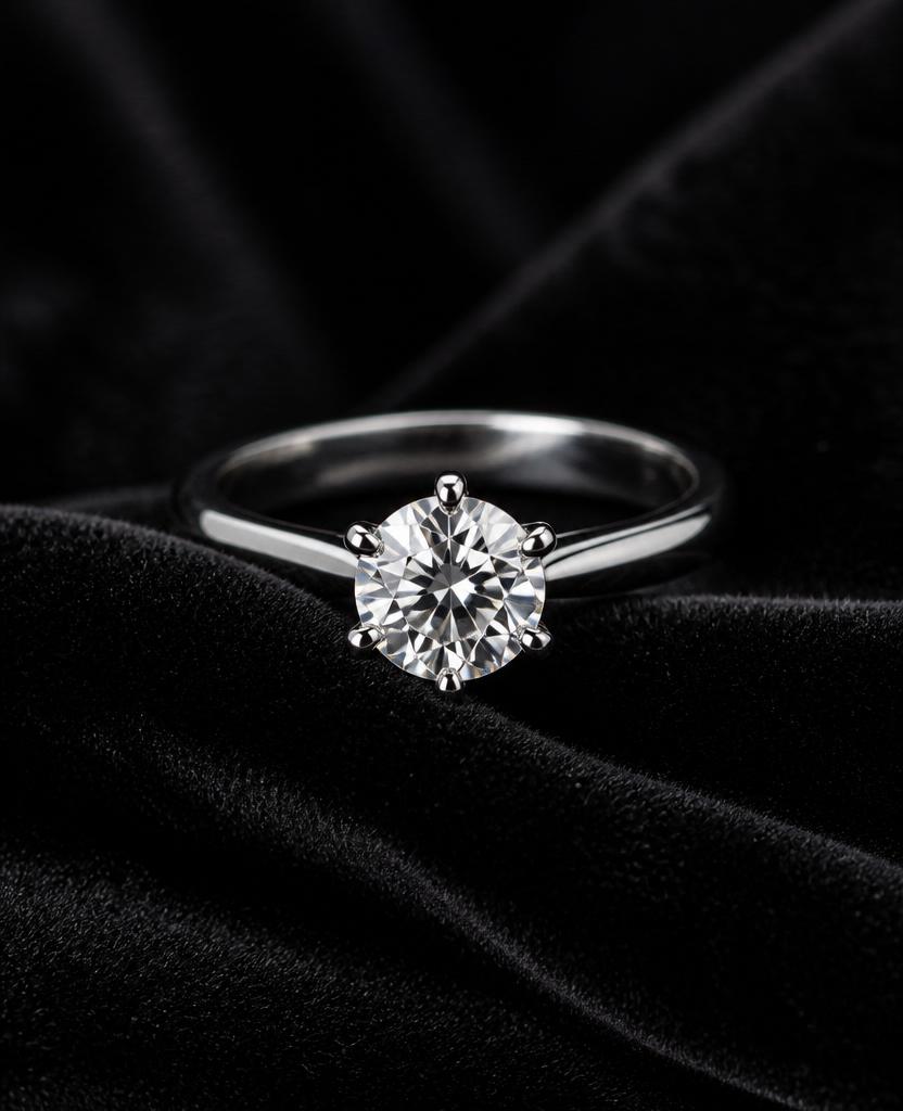 Milvan Solitaire diamond ring